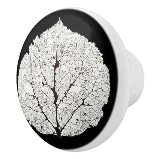 Leefblad van Aspen 1 Keramische Knop (Rechts)