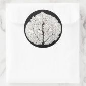 Leefblad van Aspen 1 Ronde Sticker (Tas)