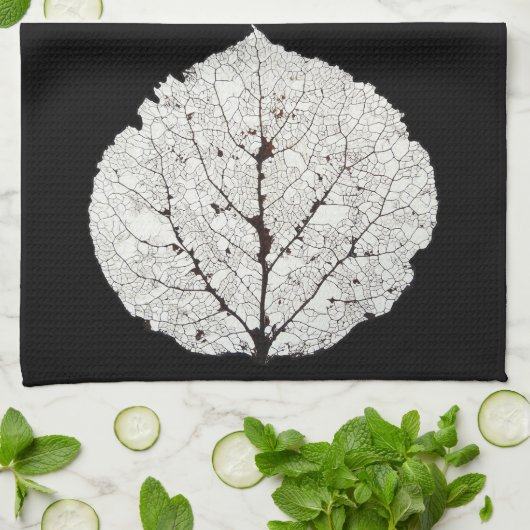 Leefblad van Aspen 1 Theedoek (Gevouwen)