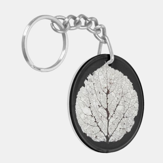 Leefblad van Aspen Skeleton 1 Sleutelhanger (Voorkant Links)