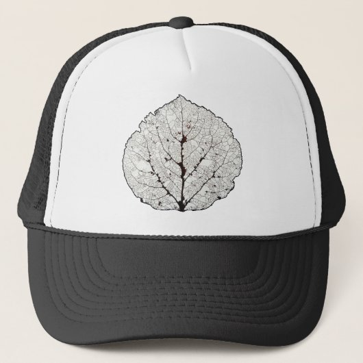 Leefblad van Aspen Skeleton 1 Trucker Pet (Voorkant)