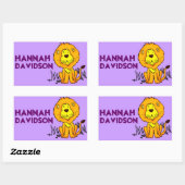 Leefboek bord naam paars id label sticker (Vel)