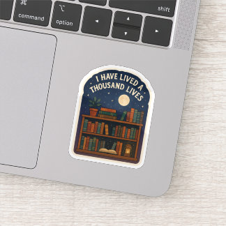 Leefde Duizend Levens,Boekenplank Nachtelijke Heme Sticker