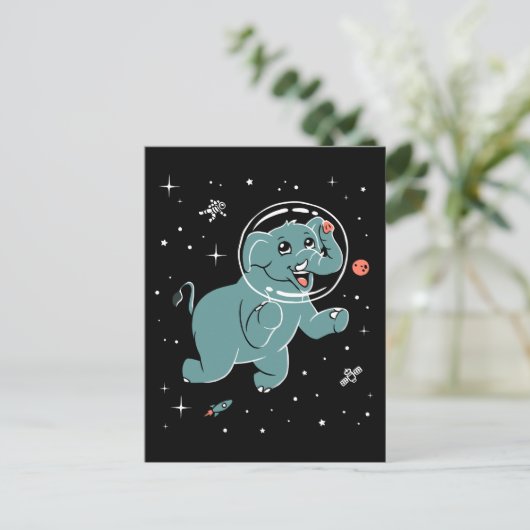 Leefdieren in de ruimte briefkaart (Staand voorkant)