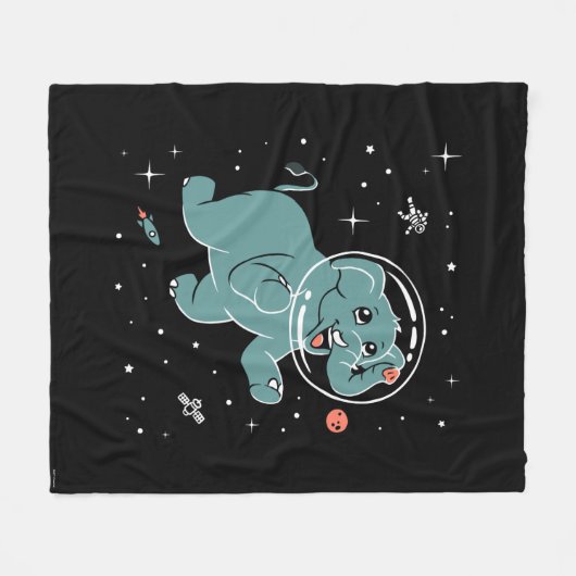 Leefdieren in de ruimte fleece deken (Voorkant (Horizontaal))