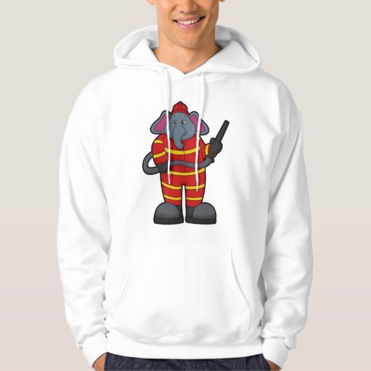 Leefmiddel als brandweerman met slang hoodie (Voorkant)