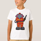 Leefmiddel als brandweerman met slang t-shirt (Voorkant)