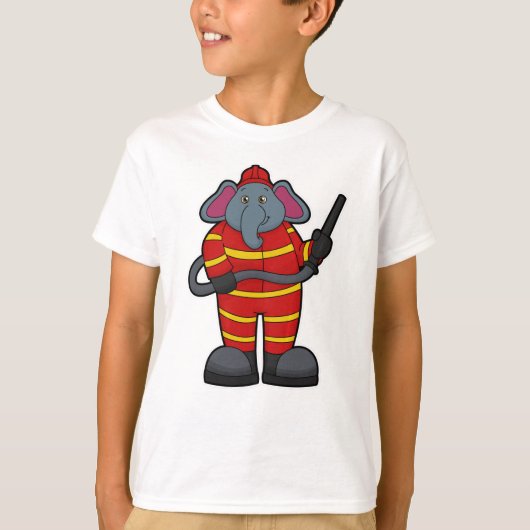 Leefmiddel als brandweerman met slang t-shirt (Voorkant)