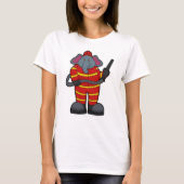 Leefmiddel als brandweerman met slang t-shirt (Voorkant)