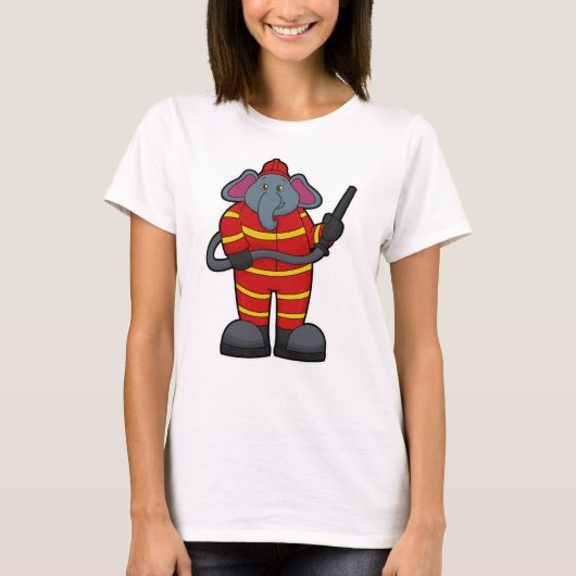 Leefmiddel als brandweerman met slang t-shirt (Voorkant)