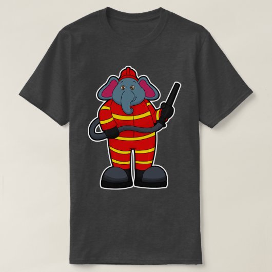 Leefmiddel als brandweerman met slang t-shirt (Design voorkant)