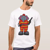Leefmiddel als brandweerman met slang t-shirt (Voorkant)
