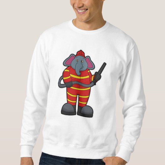 Leefmiddel als brandweerman met slang trui (Voorkant)
