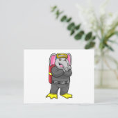 Leefmiddel als duiker met duikbril briefkaart (Staand voorkant)