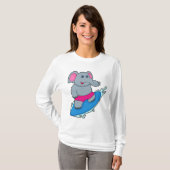 Leefmiddel als Surfer met Surfboard T-shirt (Voorkant volledig)