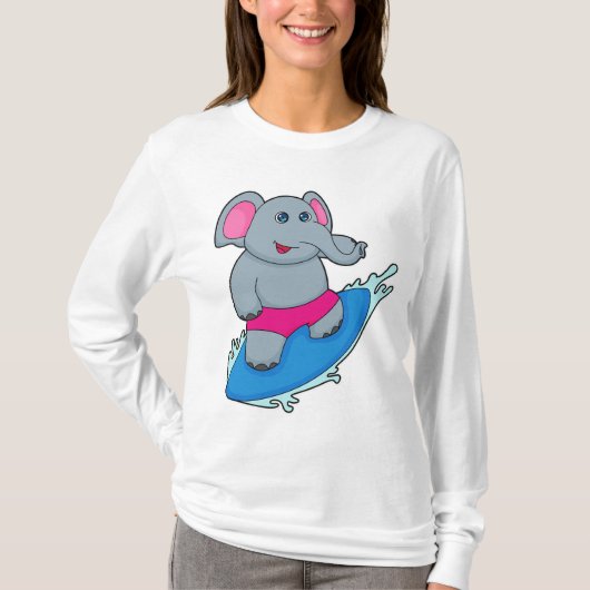 Leefmiddel als Surfer met Surfboard T-shirt (Voorkant)