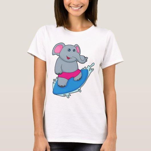 Leefmiddel als Surfer met Surfboard T-shirt (Voorkant)