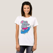 Leefmiddel als Surfer met Surfboard T-shirt (Voorkant volledig)