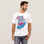 Leefmiddel als Surfer met Surfboard T-shirt (Voorkant volledig)