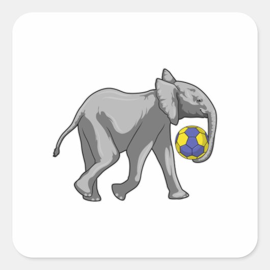 Leefmiddel bij handbalsport vierkante sticker (Voorkant)