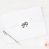 Leefmiddel bij handbalsport vierkante sticker (Envelop)