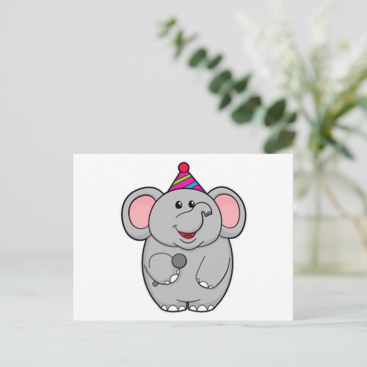 Leefmiddel op Partij met Microfoon Briefkaart (Staand voorkant)