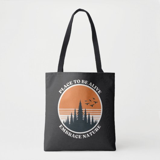 Leefplek om levend te zijn, omarm de natuur tote bag (Voorkant)