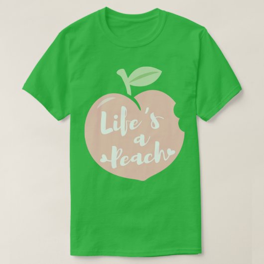 Leeft een Peach Inspirerend Quote T-shirt (Design voorkant)