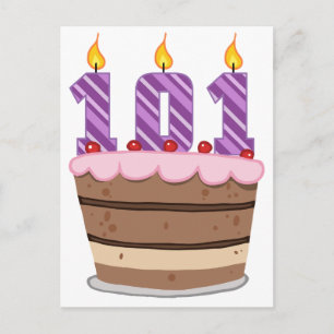 Leeftijd 101: Birthday Cake Briefkaart