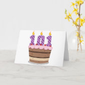Leeftijd 101: Birthday Cake Kaart (Gele Bloem)