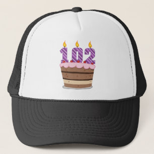 Leeftijd 102 op de Birthday Cake Trucker Pet