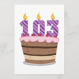 Leeftijd 103: Birthday Cake Kaart