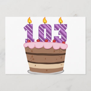 Leeftijd 103: Birthday Cake Kaart