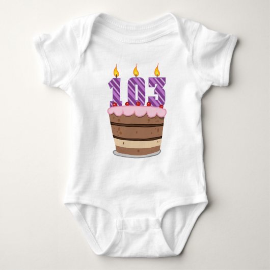 Leeftijd 103: Birthday Cake Romper (Voorkant)