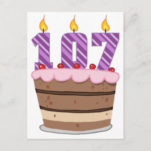 Leeftijd 107: Birthday Cake Briefkaart