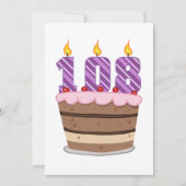 Leeftijd 108: Birthday Cake Kaart (Voorkant)