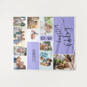 Leeftijd 10 Foto Collage Persoonlijke Lilac Wandkleed (Voorkant (horizontaal))