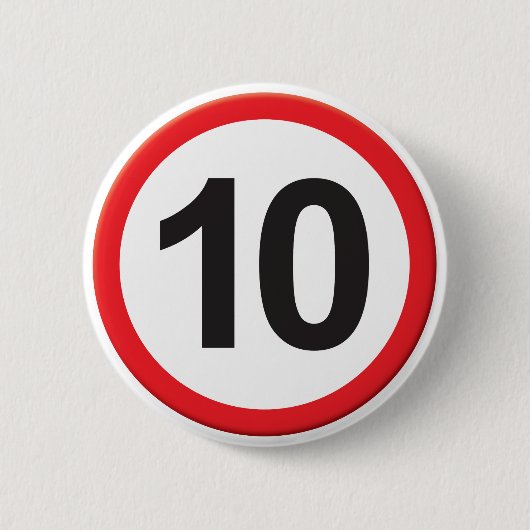 Leeftijd 10 ronde button 5,7 cm (Voorkant)