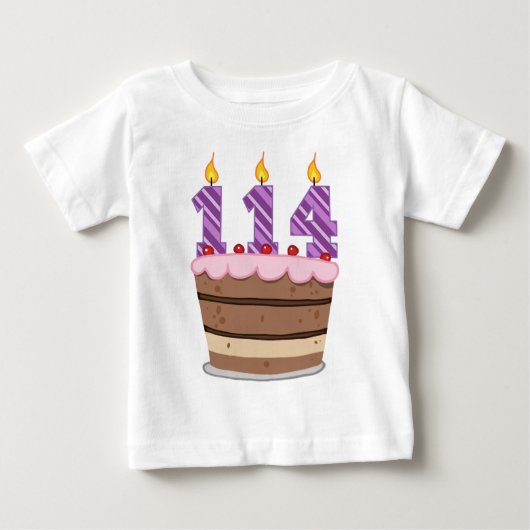 Leeftijd 114 op de Birthday Cake (Voorkant)