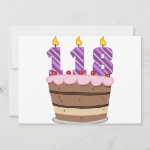 Leeftijd 118: Birthday Cake Kaart