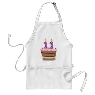 Leeftijd 11 op de Birthday Cake Standaard Schort