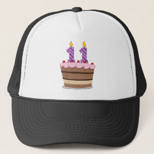 Leeftijd 11 op de Birthday Cake Trucker Pet