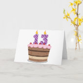 Leeftijd 13 op de Birthday Cake Kaart (Gele Bloem)