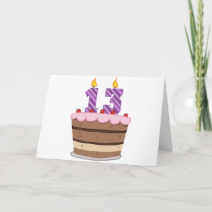 Leeftijd 13 op de Birthday Cake Kaart