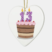 Leeftijd 13 op de Birthday Cake Keramisch Ornament (Links)