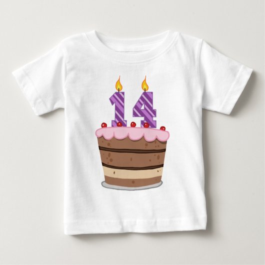 Leeftijd 14 op de Birthday Cake (Voorkant)
