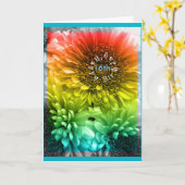 (Leeftijd) 16e Verjaardag stropdas Regenboog bloem Kaart (Gele Bloem)