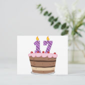 Leeftijd 17 op de Birthday Cake Briefkaart (Staand voorkant)
