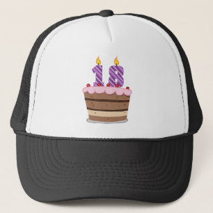 Leeftijd 18 op de Birthday Cake Trucker Pet