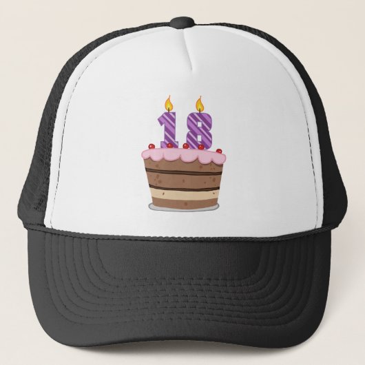 Leeftijd 18 op de Birthday Cake Trucker Pet (Voorkant)